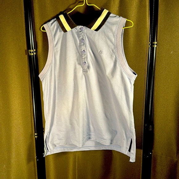 Calvin Klein Tops - 🖤 5/$30 🖤 Calvin Klein lavender purple sleeveless polo shirt black&white collar